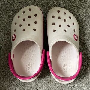 Girls pink crocs